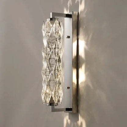 Modern chrome crystal wall lamp for bedroom luxury lighting