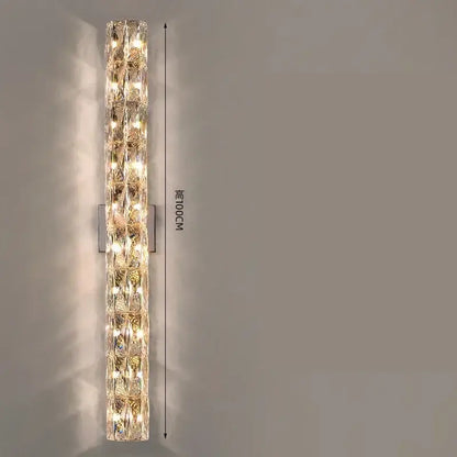 Modern chrome crystal wall light for living room luxury sconce
