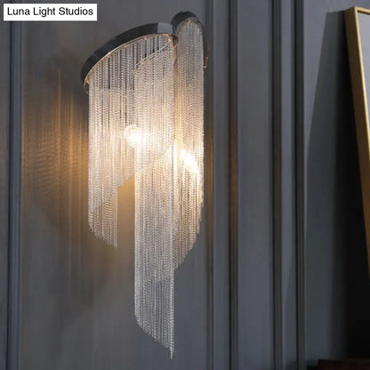Modern chrome crystal wall sconce bedroom bedside lamp