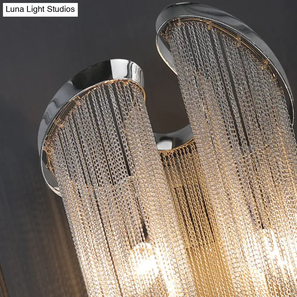 Modern chrome crystal wall sconce bedroom bedside lamp