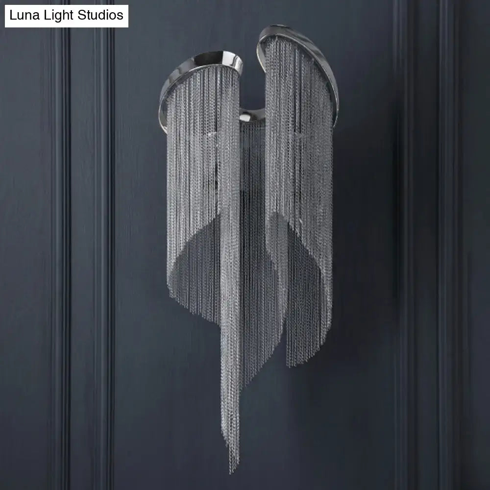Modern chrome crystal wall sconce bedroom bedside lamp