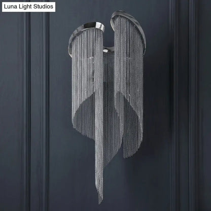 Modern chrome crystal wall sconce bedroom bedside lamp