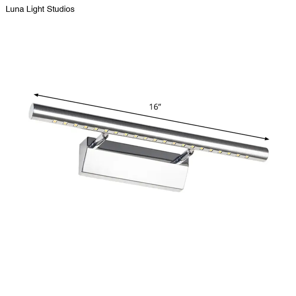 Modern chrome cylinder vanity lighting led bathroom wall sconce