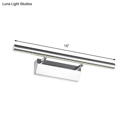 Modern chrome cylinder vanity lighting led bathroom wall sconce