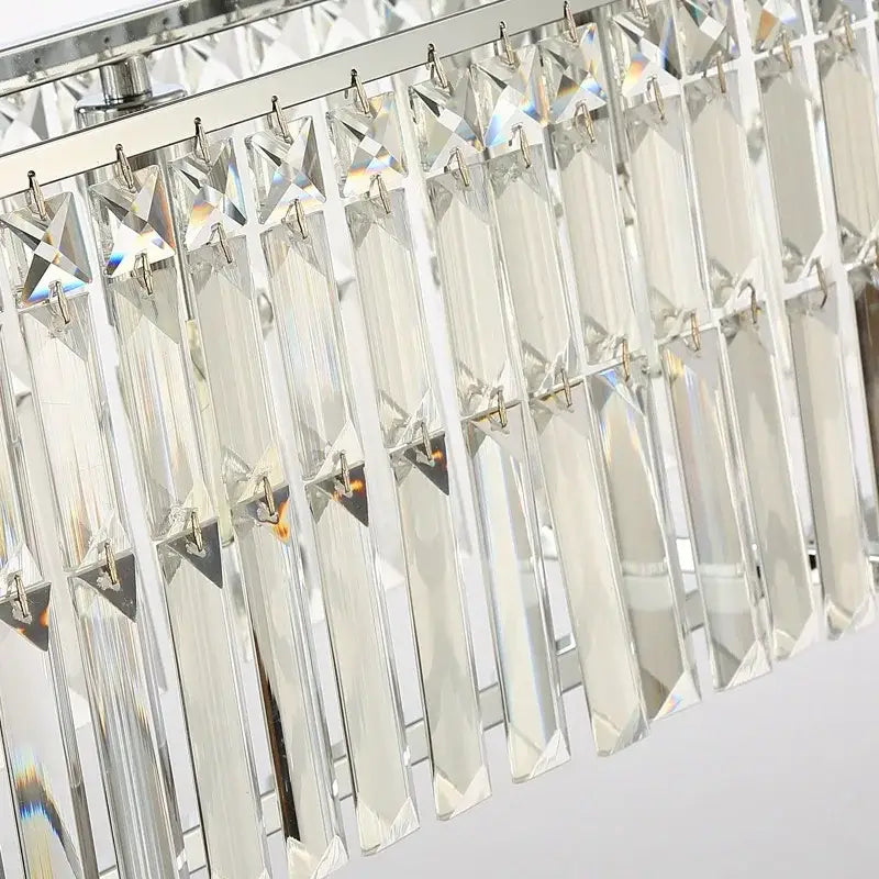 Modern chrome crystal chandelier for dining room