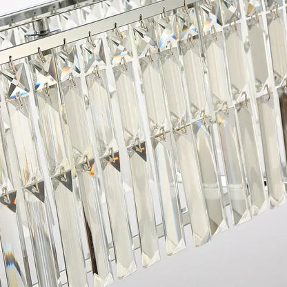 Modern chrome crystal chandelier for dining room