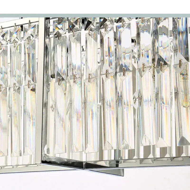 Modern chrome crystal chandelier for dining room