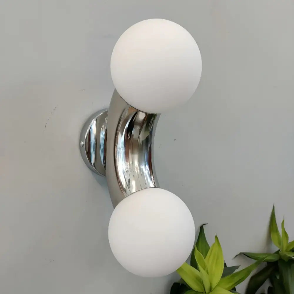 Modern chrome designer grape wall sconce – bedroom glass light