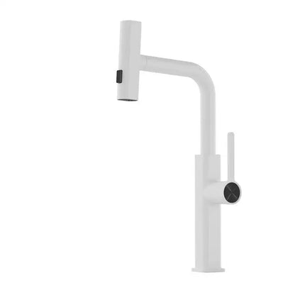 Modern chrome digital display kitchen faucet with pull out sprayer