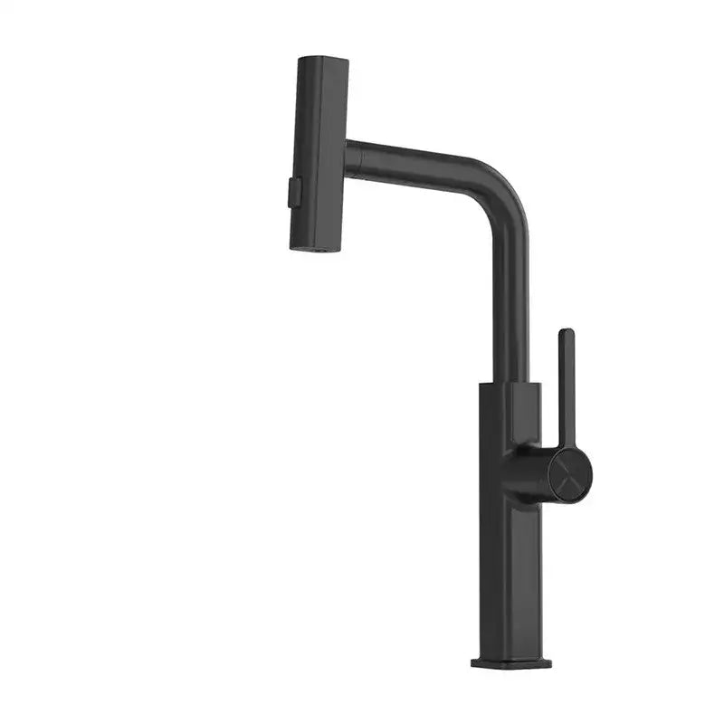 Modern chrome digital display kitchen faucet with pull out sprayer