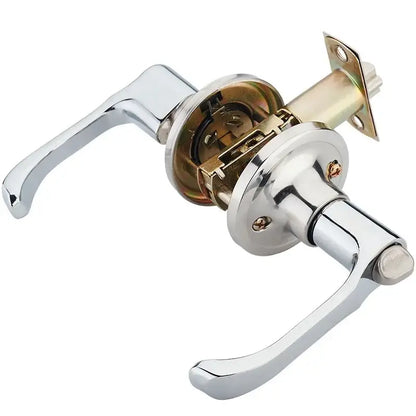 Modern chrome double handle lock kit kitchen door handle