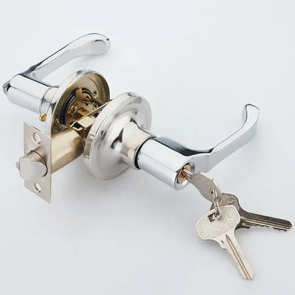Modern chrome double handle lock kit kitchen door handle