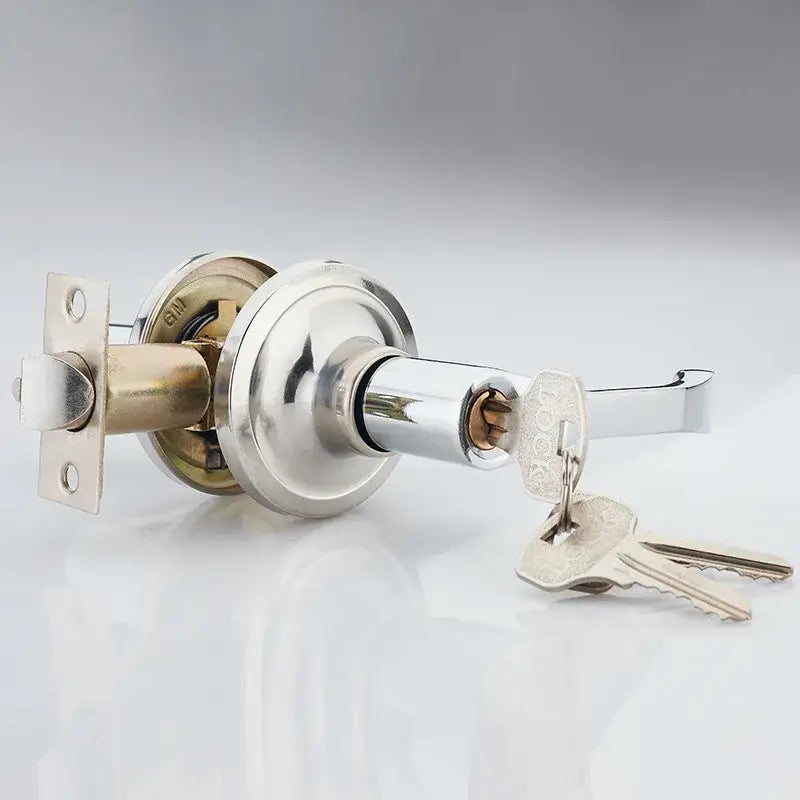 Modern chrome double handle lock kit kitchen door handle