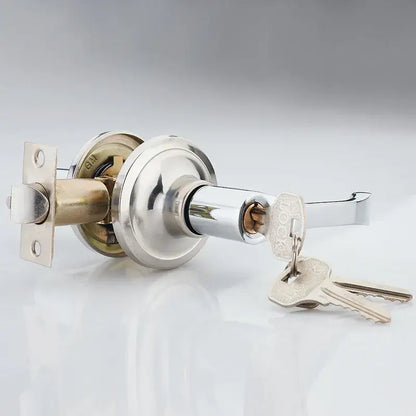 Modern chrome double handle lock kit kitchen door handle