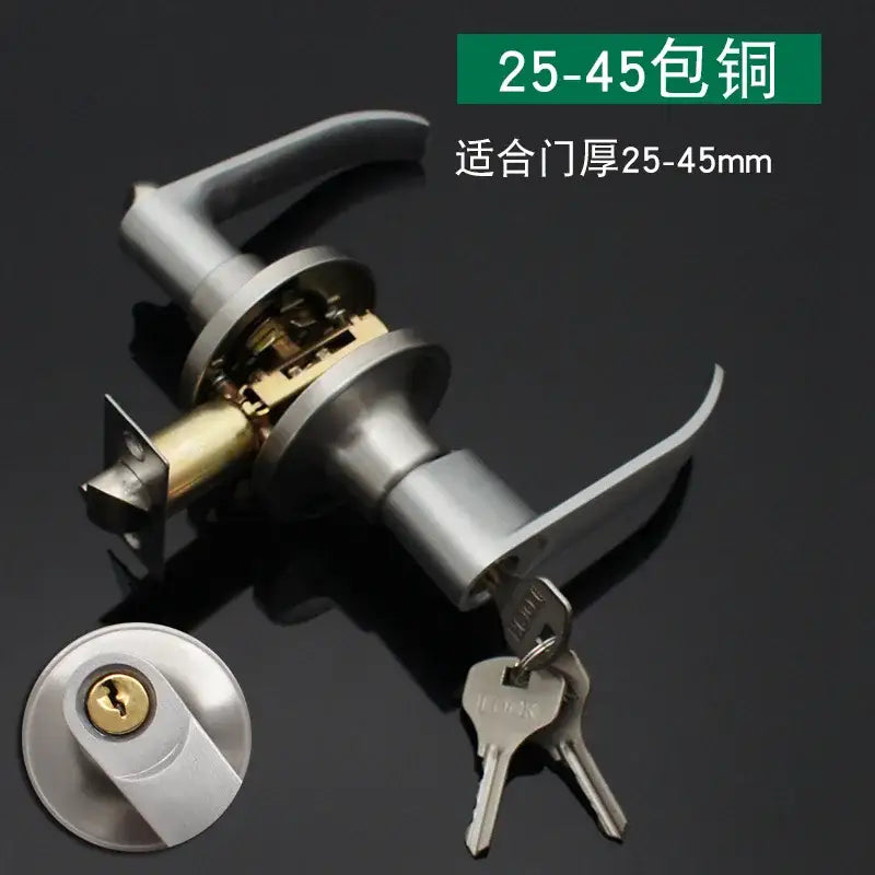 Modern chrome double handle lock kit kitchen door handle