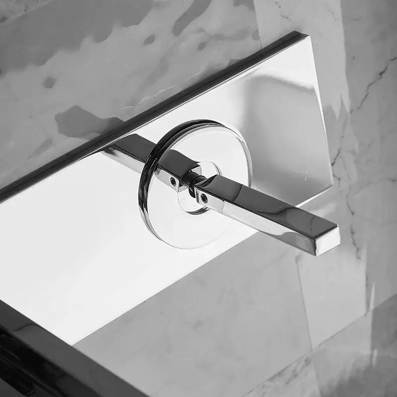 Modern chrome dual handle basin faucet bathroom wall mounted tap