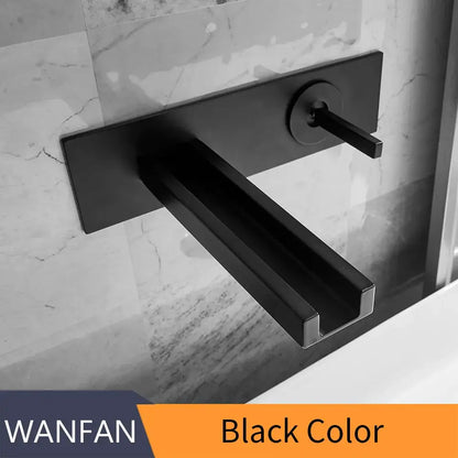 Modern chrome dual handle basin faucet bathroom wall mounted tap