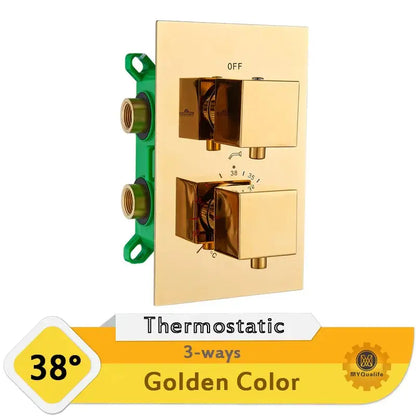 Modern chrome dual handle shower mixer valve bathroom control panel