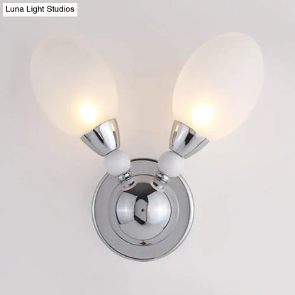 DecorBites™ Modern Chrome Egg Wall Light Fixture with 2/3 White Glass LED Lights