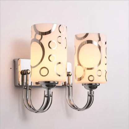 Modern chrome finish abstract glass wall sconce bedroom lamp 110v-120v