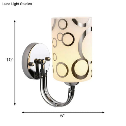 Modern chrome finish abstract glass wall sconce bedroom lamp 110v-120v