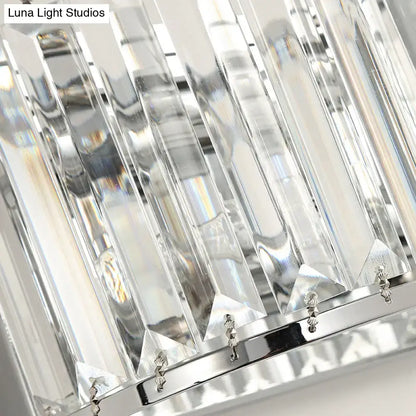 Modern chrome finish crystal wall lamp bedroom e12 e14 light