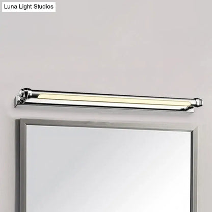 Modern chrome finish led vanity lamp bathroom light mirror handle