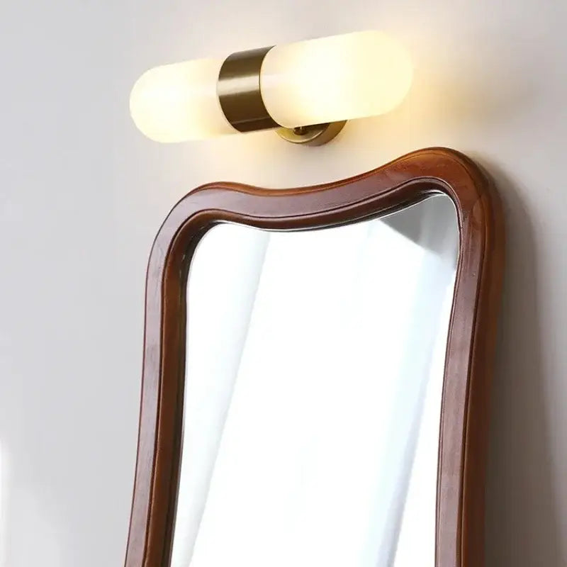 Modern chrome frosted glass vanity mirror light bathroom sconce
