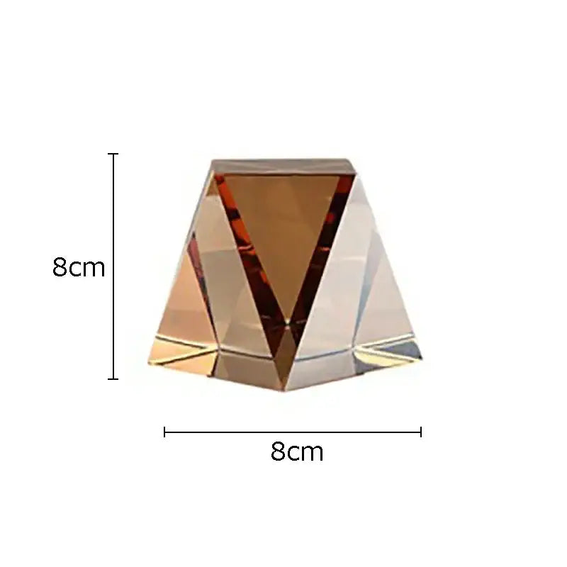 Modern chrome geometric crystal artwork polyhedron bookends living room