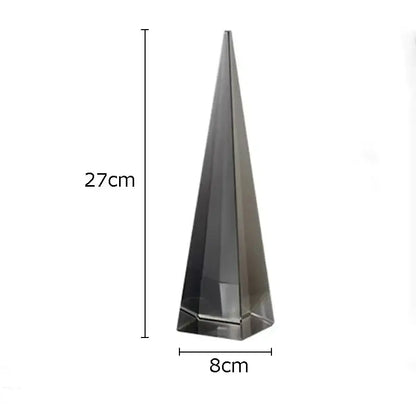 Modern chrome geometric crystal artwork polyhedron bookends living room