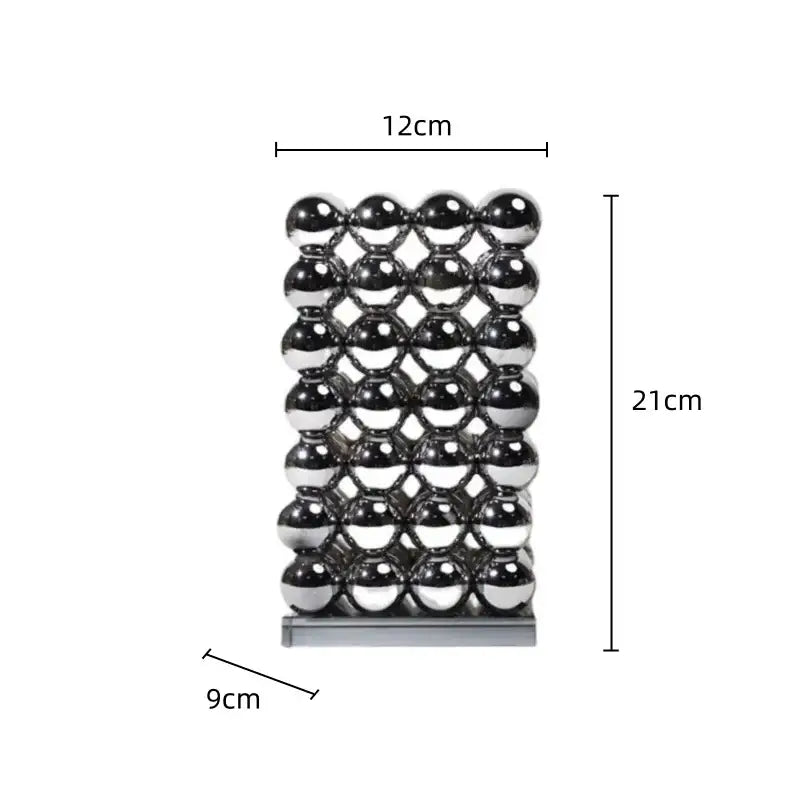 Modern chrome geometric crystal ball glass vase living room decor