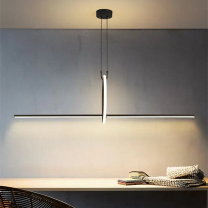 Modern chrome geometric led pendant light for dining room