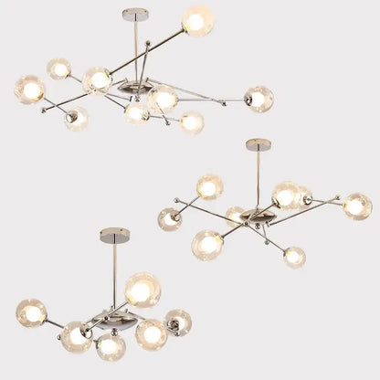 Modern chrome glass ball led chandelier – dining room pendant light