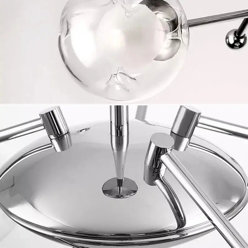 Modern chrome glass ball led chandelier – dining room pendant light