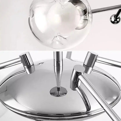 Modern chrome glass ball led chandelier – dining room pendant light