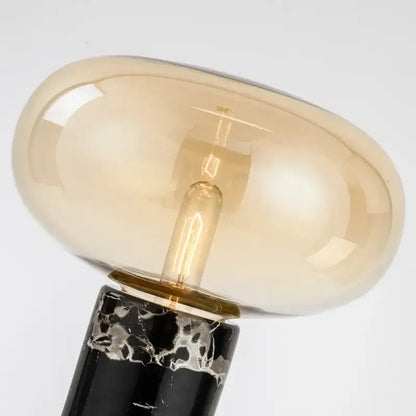 Modern chrome glass ball marble desk lamp bedroom light