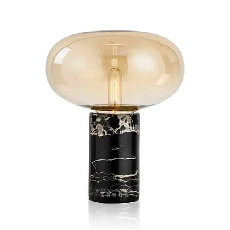 Modern chrome glass ball marble desk lamp bedroom light