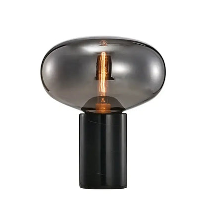 Modern chrome glass ball marble desk lamp bedroom light