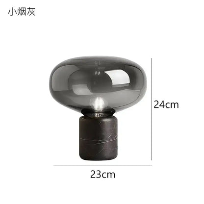 Modern chrome glass ball marble desk lamp bedroom light