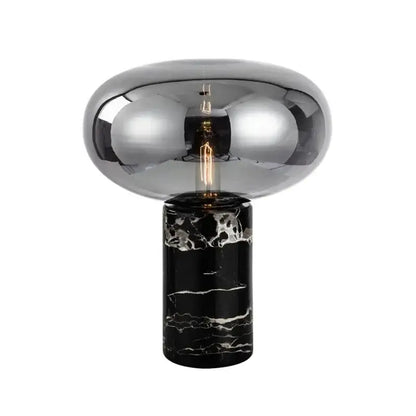 Modern chrome glass ball marble desk lamp bedroom light