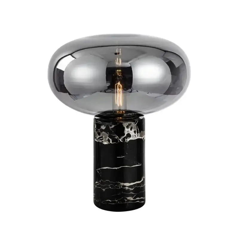Modern chrome glass ball marble desk lamp bedroom light