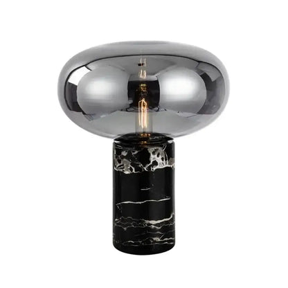 Modern chrome glass ball marble desk lamp bedroom light
