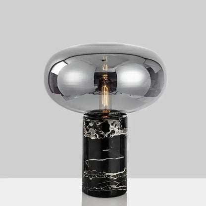 Modern chrome glass ball marble desk lamp bedroom light