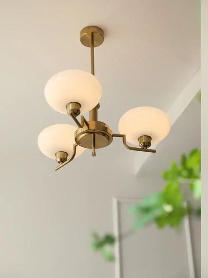 Modern chrome glass ball pendant chandelier for bedroom