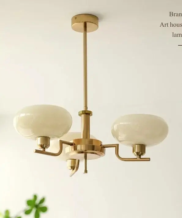Modern chrome glass ball pendant chandelier for bedroom