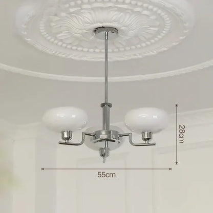 Modern chrome glass ball pendant chandelier for bedroom