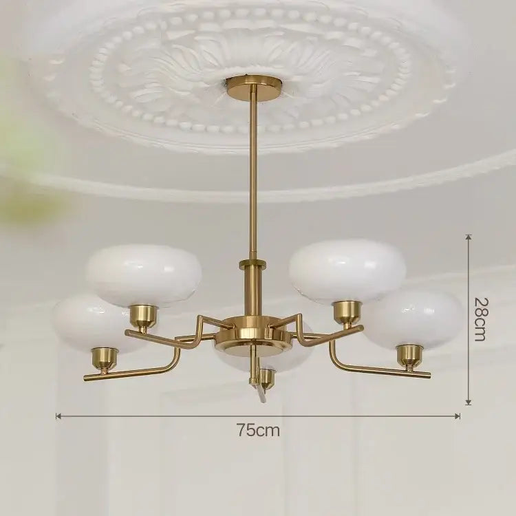 Modern chrome glass ball pendant chandelier for bedroom