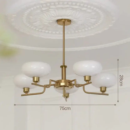 Modern chrome glass ball pendant chandelier for bedroom