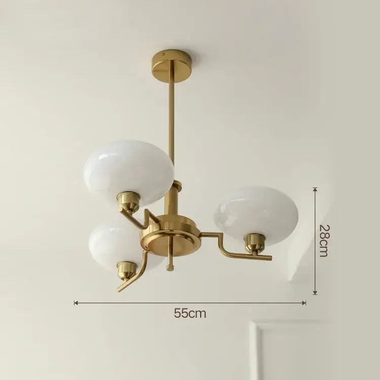 Modern chrome glass ball pendant chandelier for bedroom