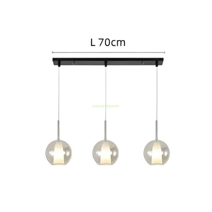 Modern chrome glass bubble pendant lights dining room chandelier